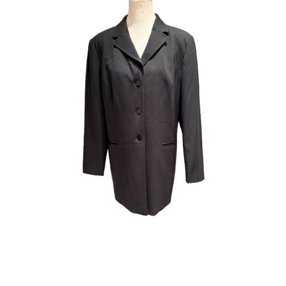 NWOT Nordstrom Lined Navy Single Breasted Long Blazer Size 16